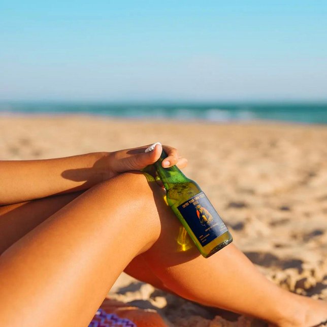 Städtischer Bär trinken ein Bier im Detail Bierflaschenetikett (Von Creator hochgeladen)