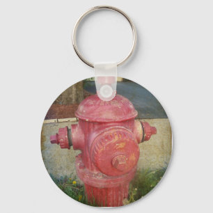 Städtischer behandelter Hydrant Keychain. Schlüsselanhänger