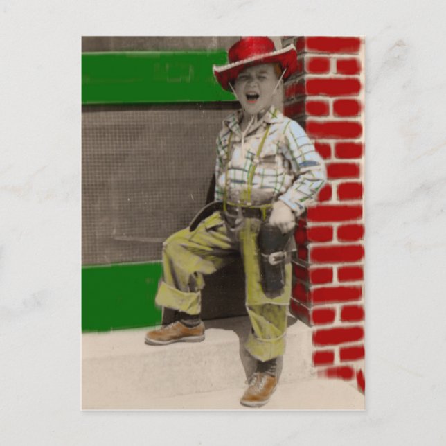 städtischer Cowboy Postkarte (Vorderseite)