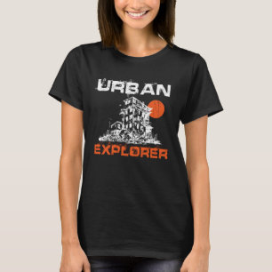 Städtischer Entdecker Urbex Verlassene Gebäude Ind T-Shirt