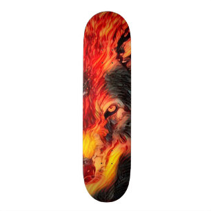 Städtischer Feuer-Wolf-Weisen-kundenspezifischer Skateboard