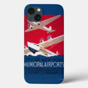 Städtischer Flughafen-Vintages Plakat New York Case-Mate iPhone Hülle