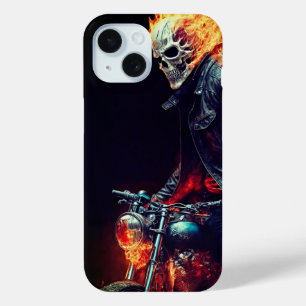 Städtischer Ghost-Rider mit flammendem Motorrad Ar Case-Mate iPhone Hülle