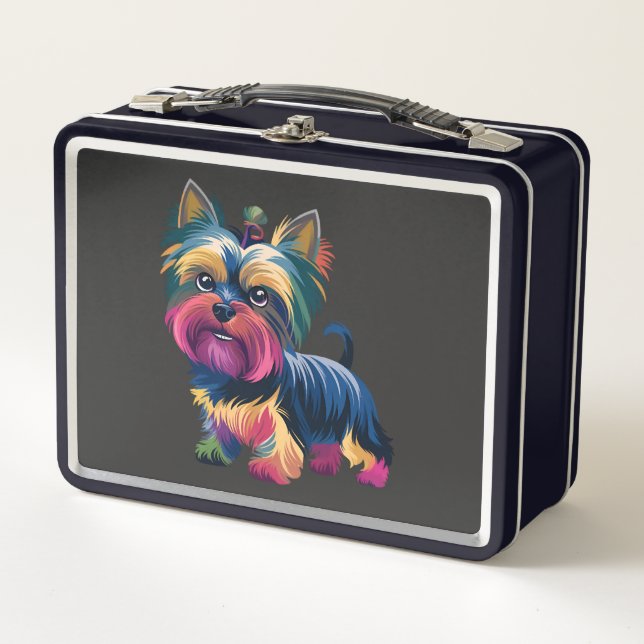 Städtischer Graffiti-Hund Metall Brotdose (Vorderseite)