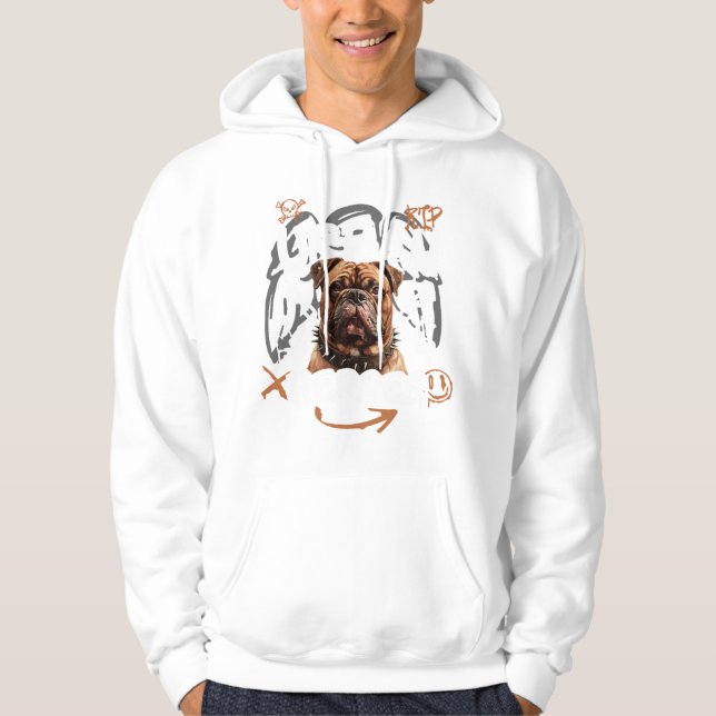 Städtischer Held Hund Hoodie (Vorderseite)