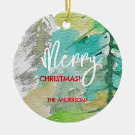 Städtischer Pastell Moderner Weihnachtsbaum Wasser Keramik Ornament