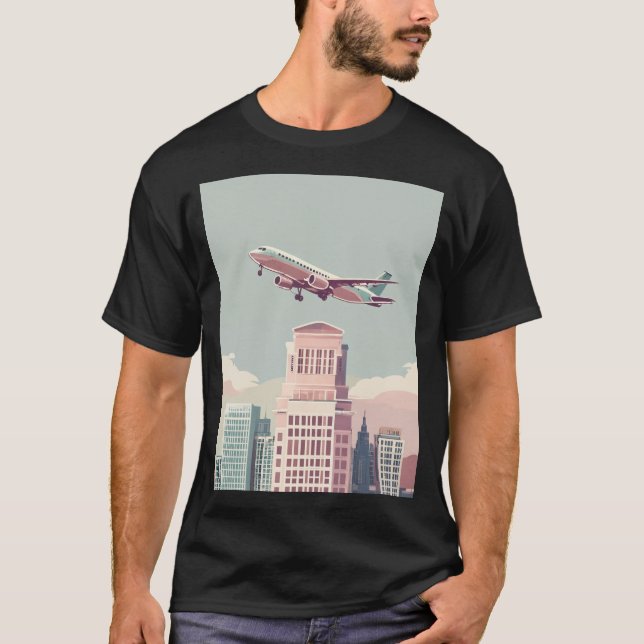 Städtischer Skyline-T - Shirt Landing Graphic (Vorderseite)