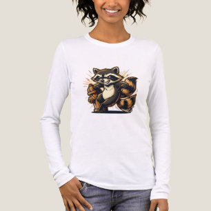 Städtischer Straßenkämpfer Waschbär Hydrant Lange  Tri-Blend Shirt