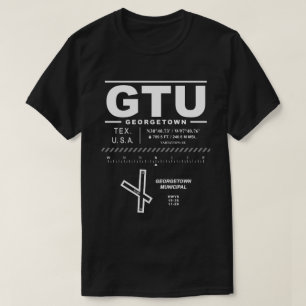 Städtischer T - Shirt Georgetowns Flughafen-GTU