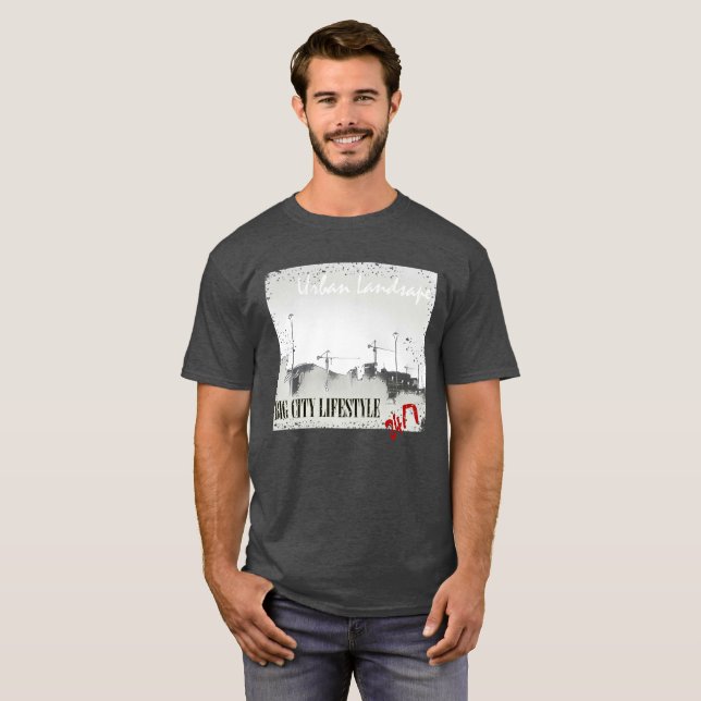 Städtischer T - Shirt Landschaft (Vorne ganz)