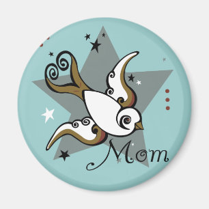 Städtischer Tätowierungs-Schwalben-Vogel-Entwurf Magnet