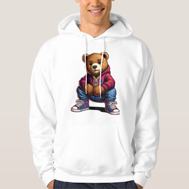 Städtischer Teddybär Hoodie (Vorderseite)