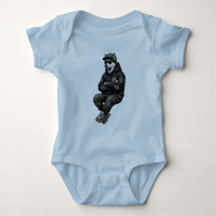 städtischer Wolf Streetwear Baby Strampler