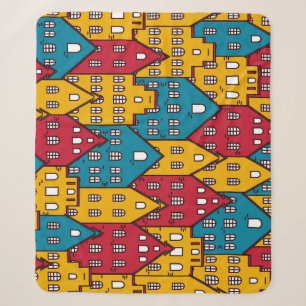 Städtisches Abstrakt: Vintage-Stadtmuster Sherpadecke