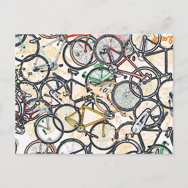 städtisches Artfahrradmuster Postkarte (Vorderseite)