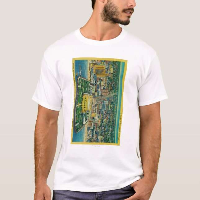 Städtisches Auditorium auf Strand T-Shirt (Vorderseite)