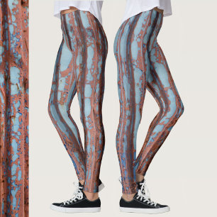 Städtisches Blau und Rot Leggings
