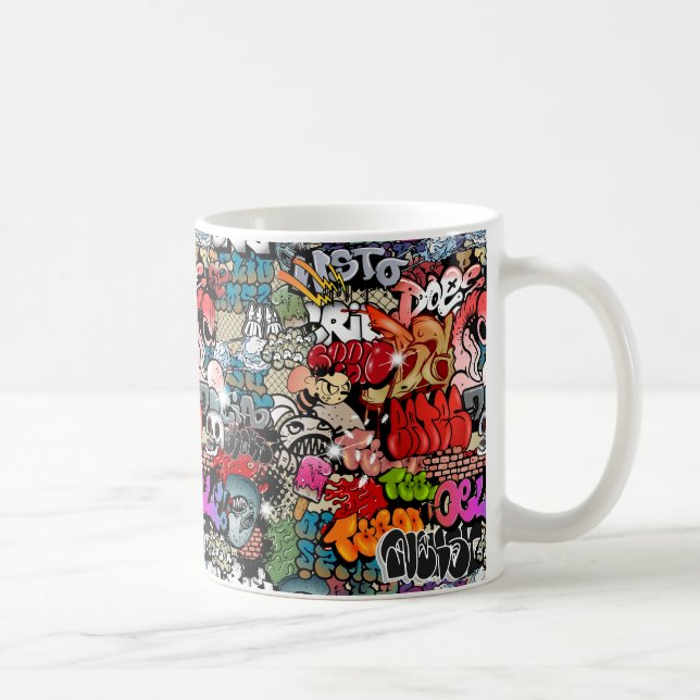Städtisches dynamisches Straßenkunst Kaffeetasse (Rechts)