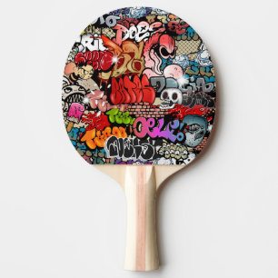 Städtisches dynamisches Straßenkunst Tischtennis Schläger