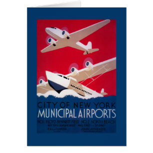 Städtisches Flughafen-Flugblatt New York City