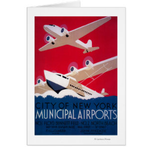 Städtisches Flughafen-Flugblatt New York City