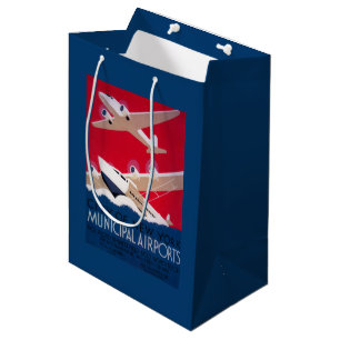 Städtisches Flughafen-Flugblatt New York City Mittlere Geschenktüte