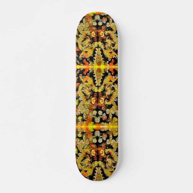 Städtisches Gold-Dragon-Element Custom Pro Park-Bo Skateboard (Vorne)