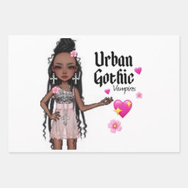 Städtisches Gotisches Geschenk - Wrap 7 Geschenkpapier Set