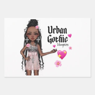 Städtisches Gotisches Geschenk - Wrap 7 Geschenkpapier Set