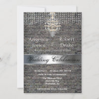 Städtisches Industriegelager Brick Wedding Einladu