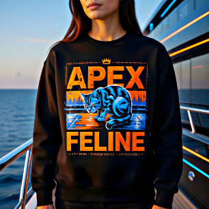 Städtisches Katzliebhaber-Apex-Feline-T-Shirt für  Sweatshirt