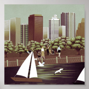 Städtisches Landschaftsposter Poster