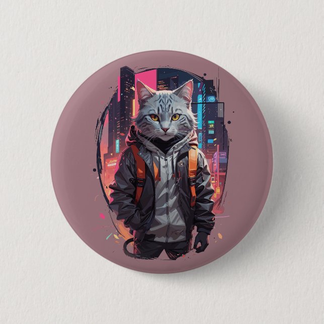 Städtisches Street Chat Design Button (Vorderseite)