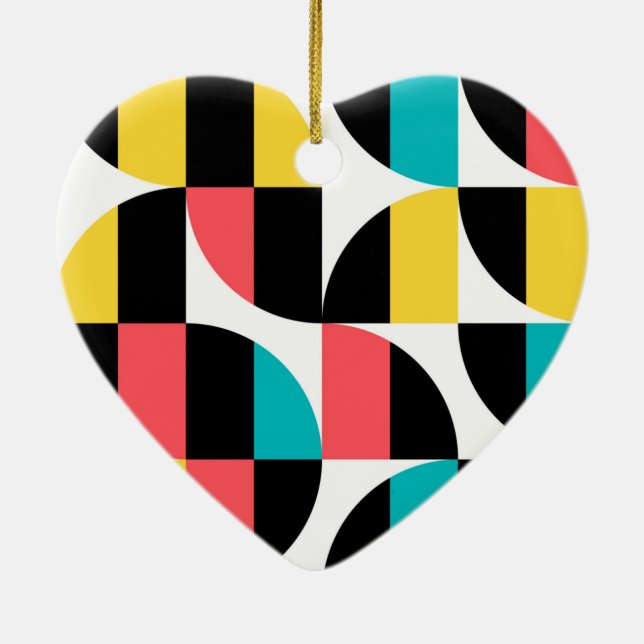 Städtisches, trendiges, farbenfrohes, modernes gra keramik ornament (Hinten)