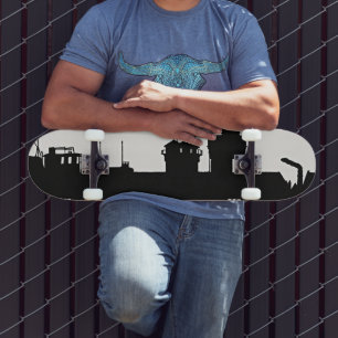 Städtisches Vintages Skateboard - Bold Black & Whi