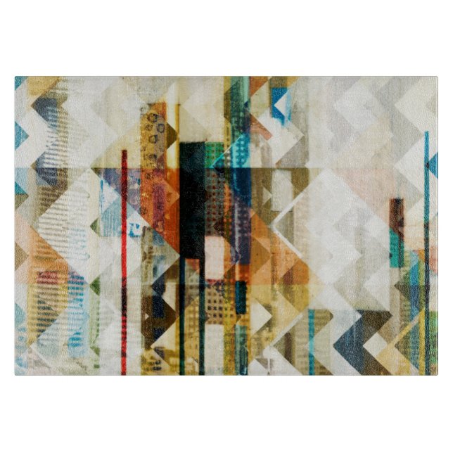 Städtisches Zickzack II Schneidebrett (Vorderseite)