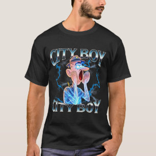 Stadtjunge-Gehirnrot-Meme-Reaktion laut lustige Ca T-Shirt