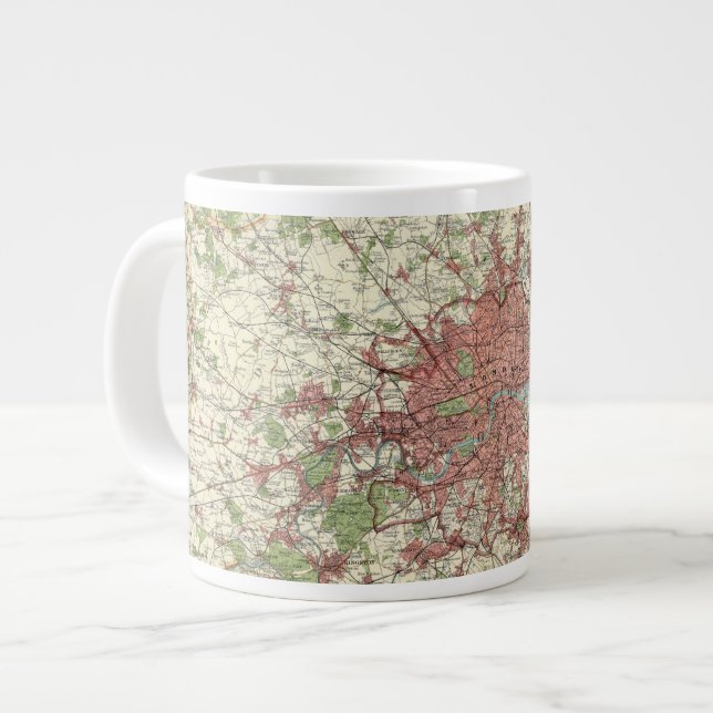 Stadtkarte London Jumbo-Tasse (Vorderseite Links)