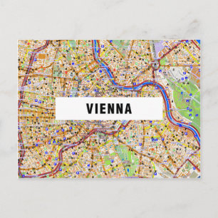 STADTKARTE POSTCARDS in Wien Postkarte