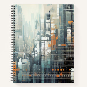 Stadtlandschaft Art Deco Paint Mosaik Notizbuch