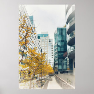 Stadtlandschaft im Herbst Poster