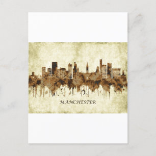 Stadtlandschaft Manchester England Einladungspostkarte