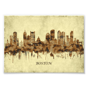 Stadtlandschaft von Boston Massachusetts Fotodruck