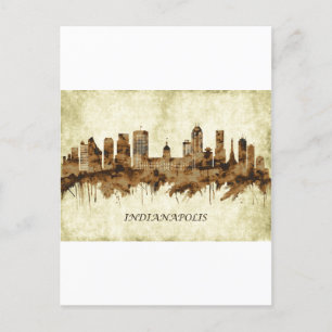 Stadtlandschaft von Indianapolis, Indiana Feiertagspostkarte