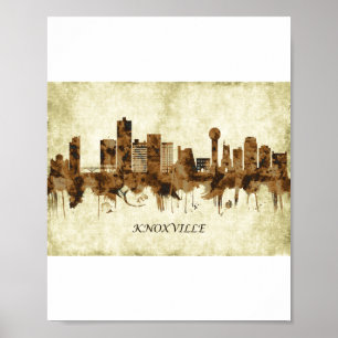 Stadtlandschaft von Knoxville Tennessee Poster