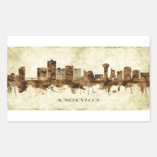 Stadtlandschaft von Knoxville Tennessee Rechteckiger Aufkleber