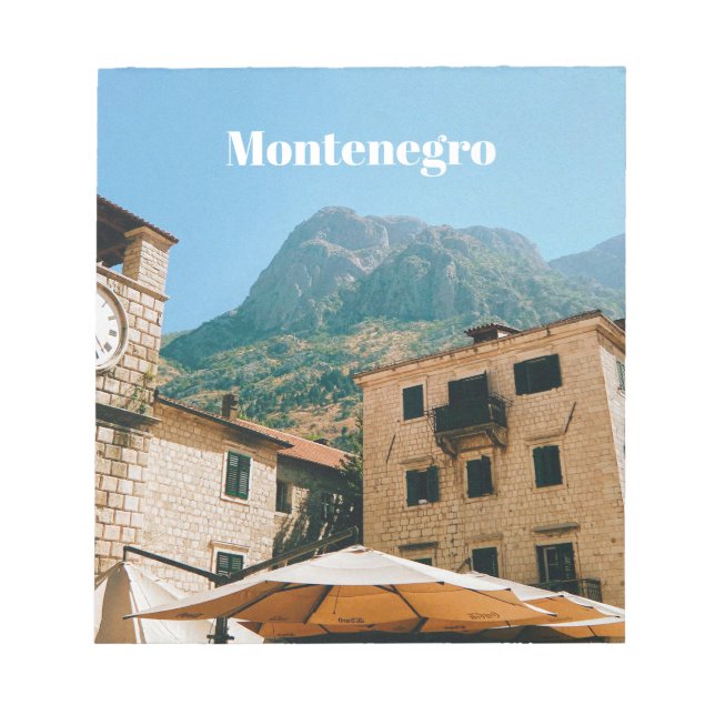 Stadtlandschaft von Montenegro Notizblock (Vorderseite)