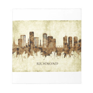Stadtlandschaft von Richmond Virginia Notizblock