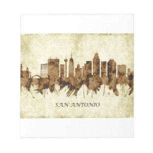 Stadtlandschaft von San Antonio Texas Notizblock
