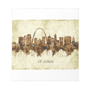 Stadtlandschaft von St. Louis Missouri Notizblock